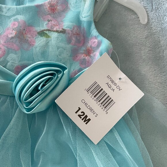 Baby Girl's Light Blue Dress (2-piece set) - size 12M (NWT) - Picture 4 of 4